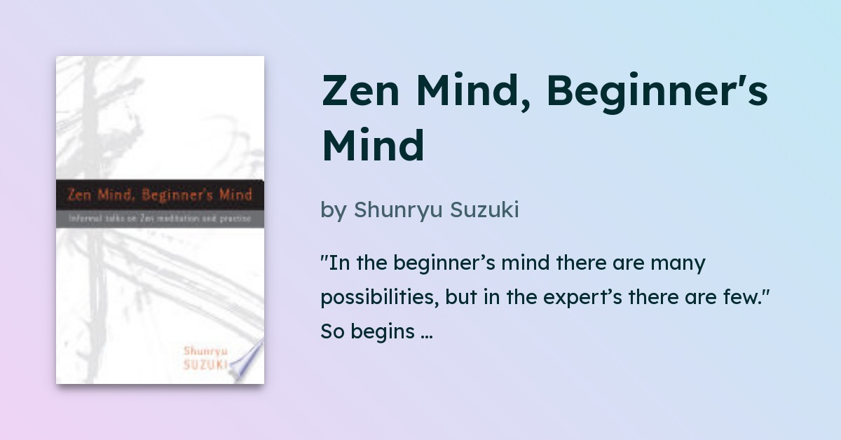 Zen Mind Beginner S Mind Shunryu Suzuki