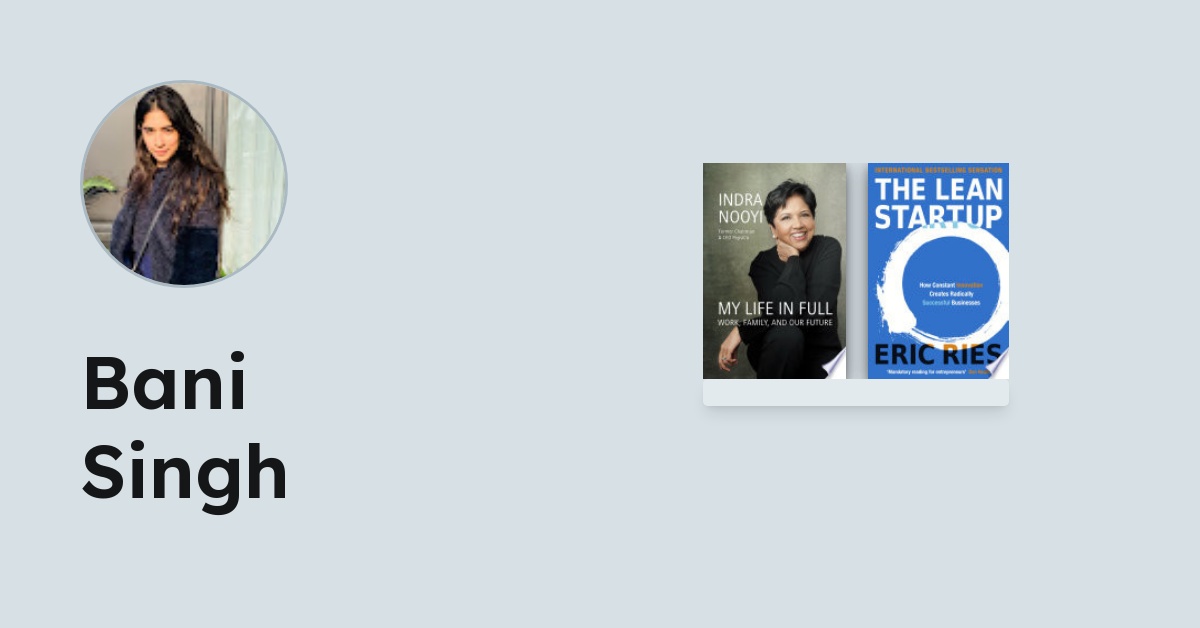 Bani Singh's Bookshelf