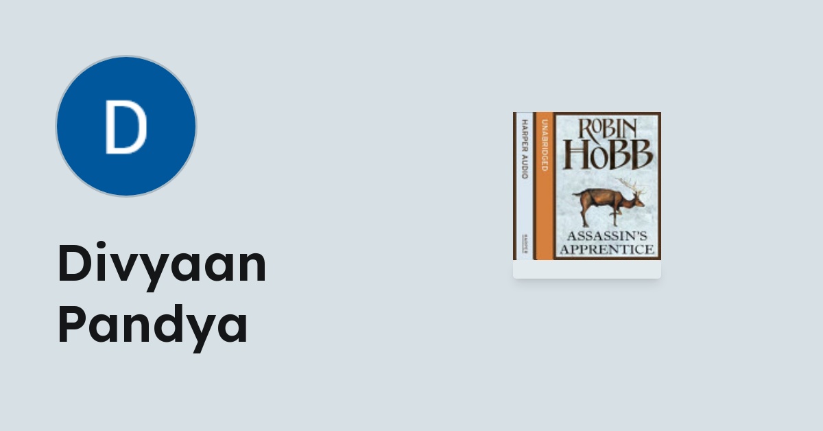 Divyaan Pandya's Bookshelf